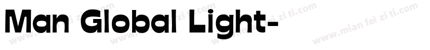 Man Global Light字体转换